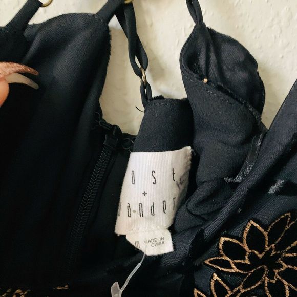 Lost & Wander Floral Velvet Embroidered Slip Dress - Picture 5 of 7